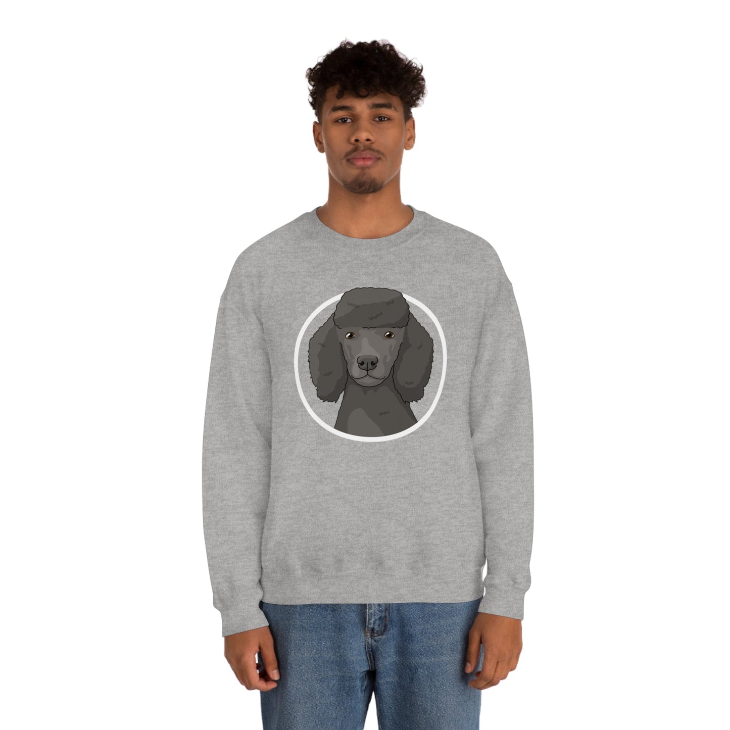 Poodle Circle | Crewneck Sweatshirt - Detezi Designs-22041327854461806147