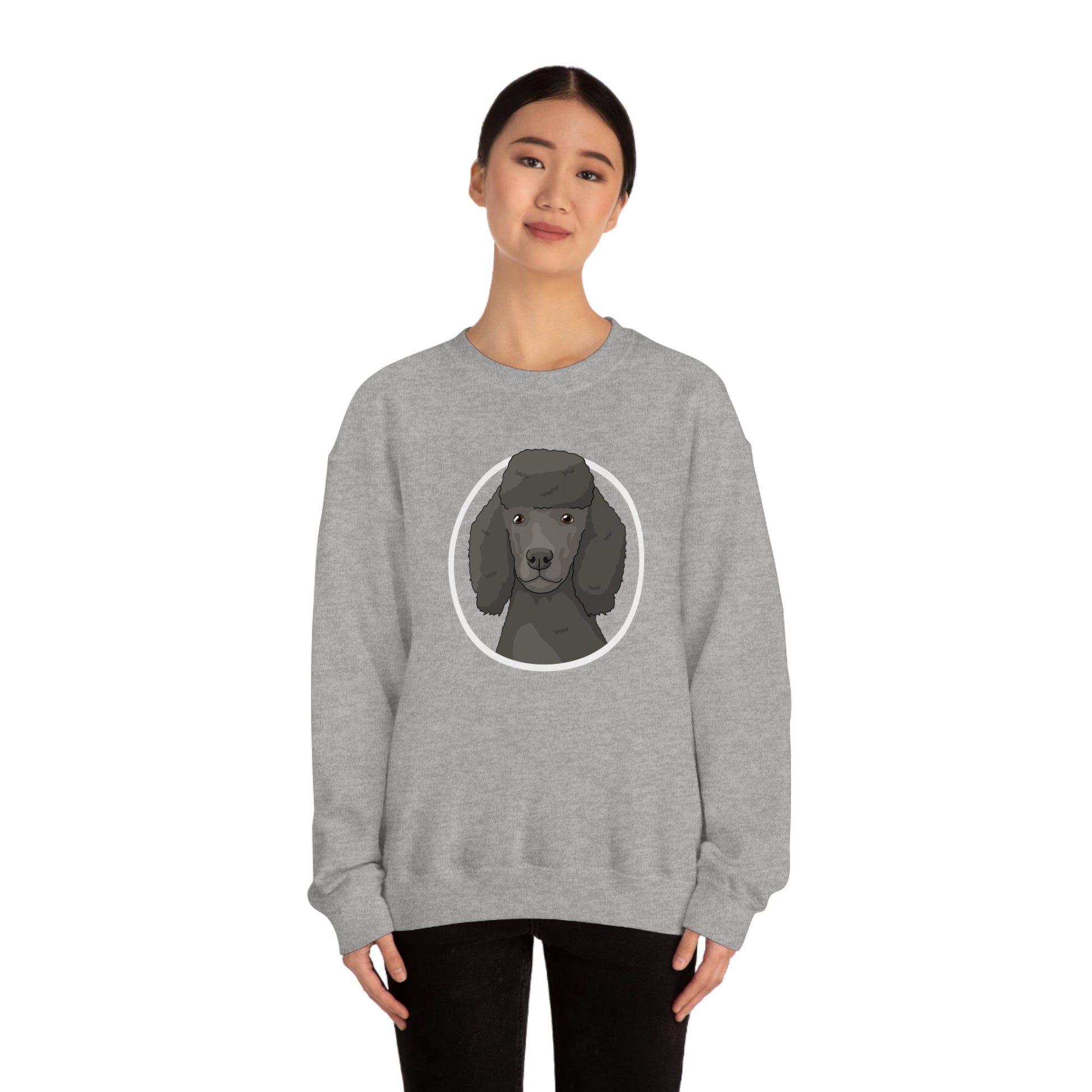 Poodle Circle | Crewneck Sweatshirt - Detezi Designs-22041327854461806147