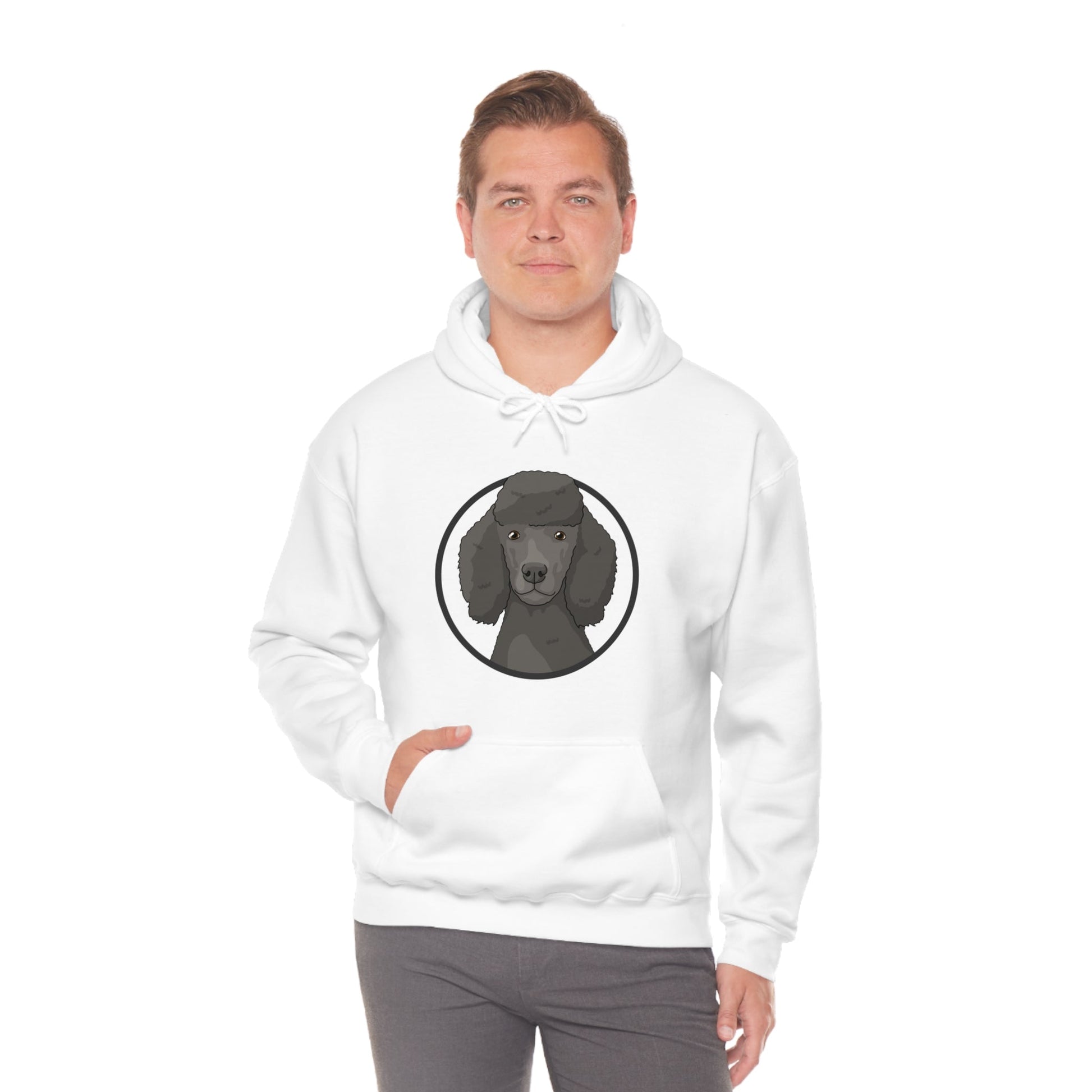 Poodle Circle | Hooded Sweatshirt - Detezi Designs-22362602505785143247