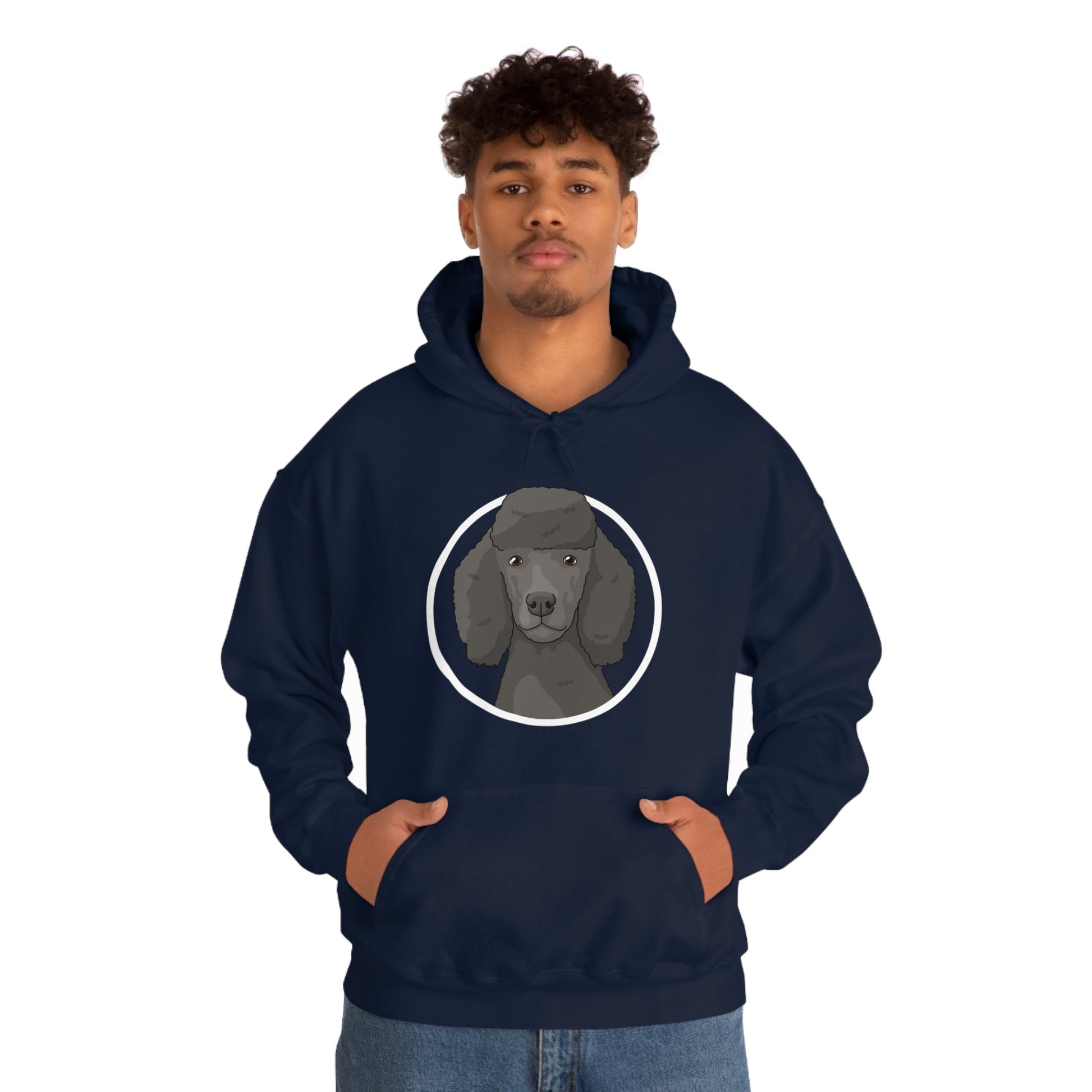 Poodle Circle | Hooded Sweatshirt - Detezi Designs-22362602505785143247