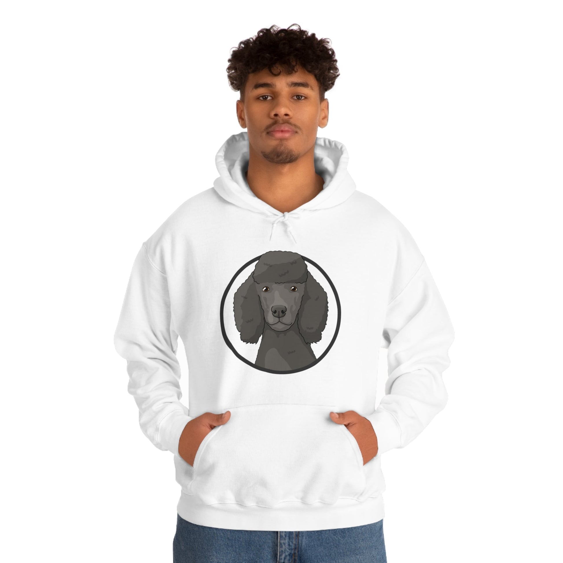 Poodle Circle | Hooded Sweatshirt - Detezi Designs-22362602505785143247