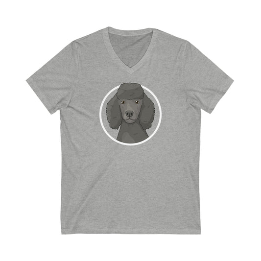 Poodle Circle | Unisex V-Neck Tee - Detezi Designs-30644890989321633095