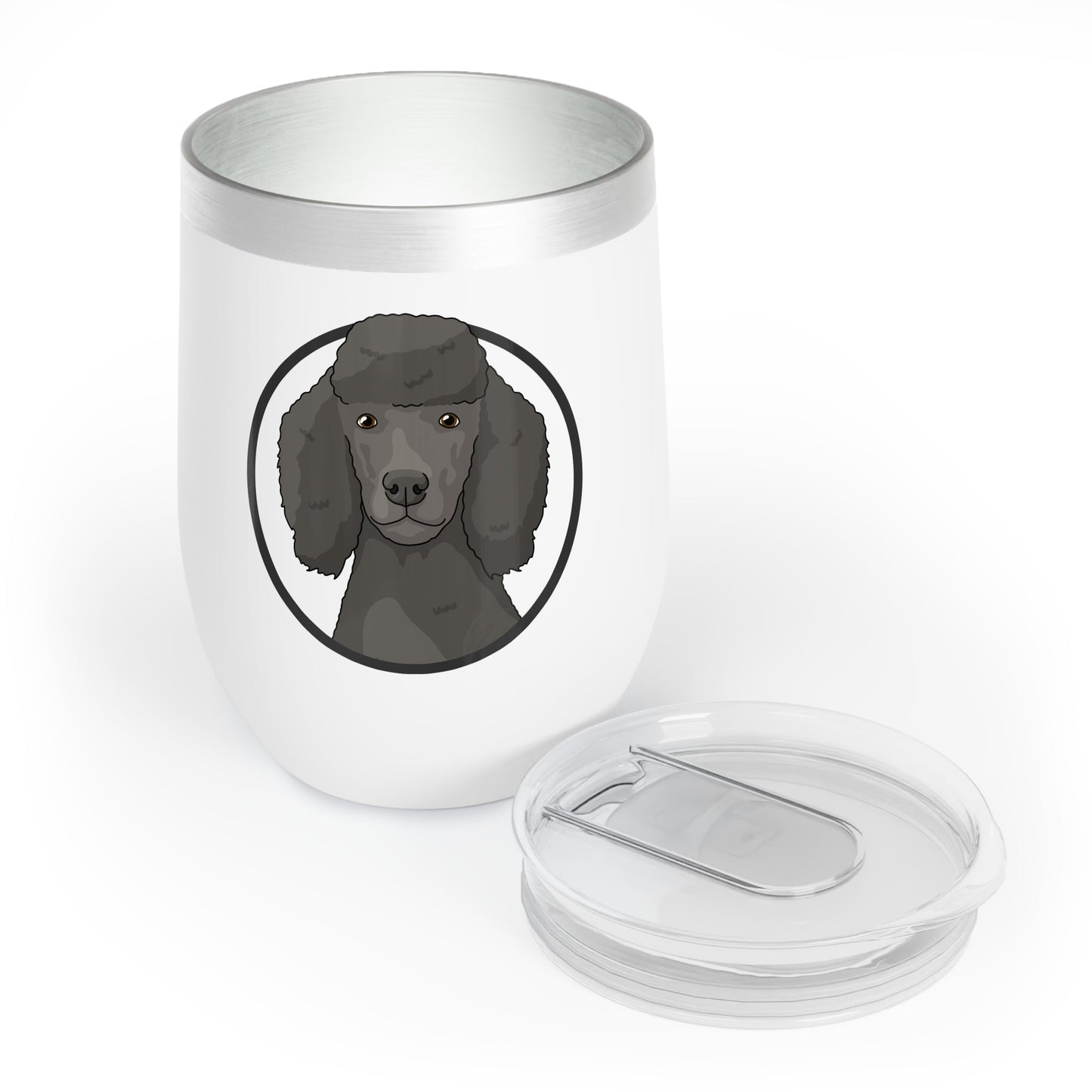 Poodle Circle | Wine Tumbler - Detezi Designs-56660809134130547199