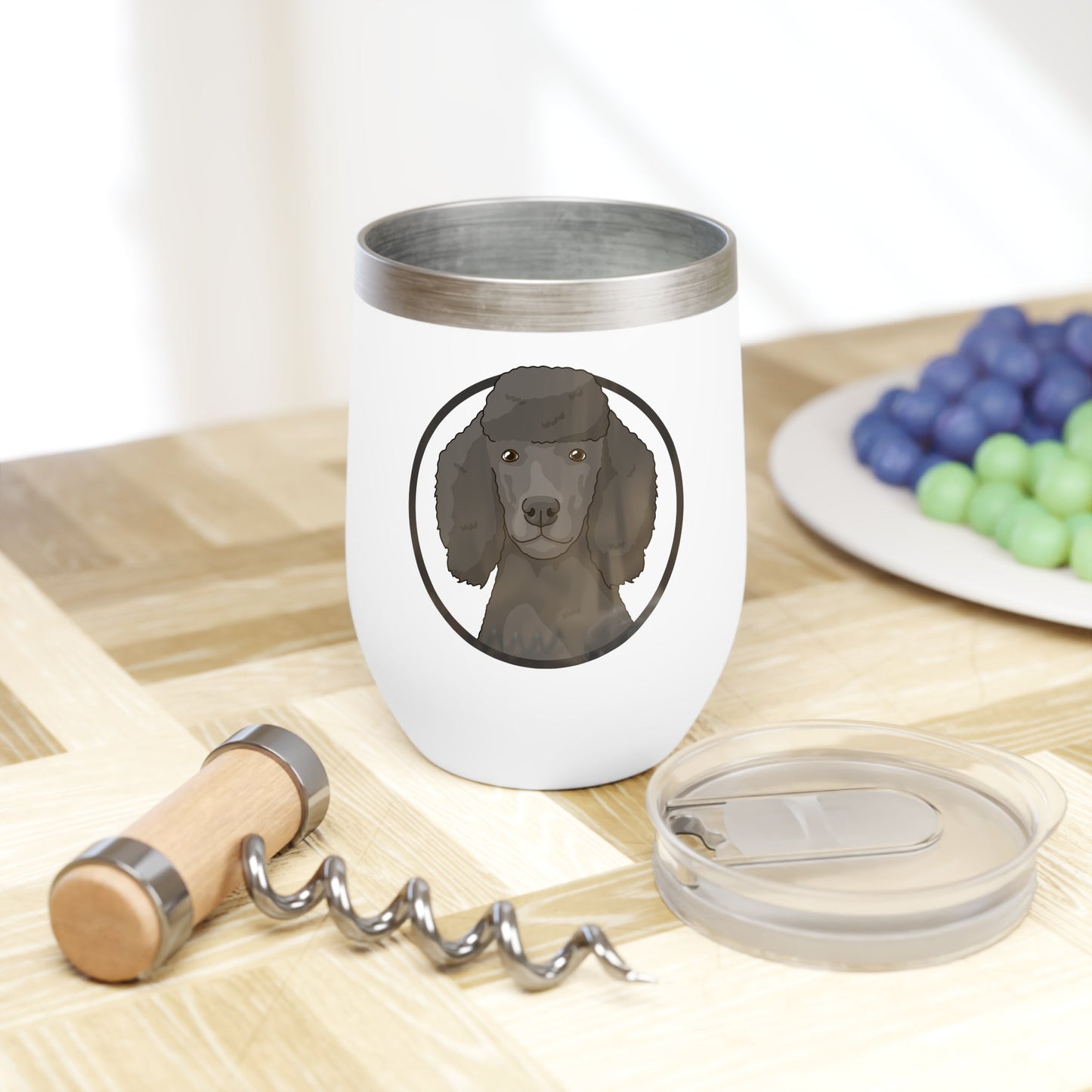 Poodle Circle | Wine Tumbler - Detezi Designs-56660809134130547199