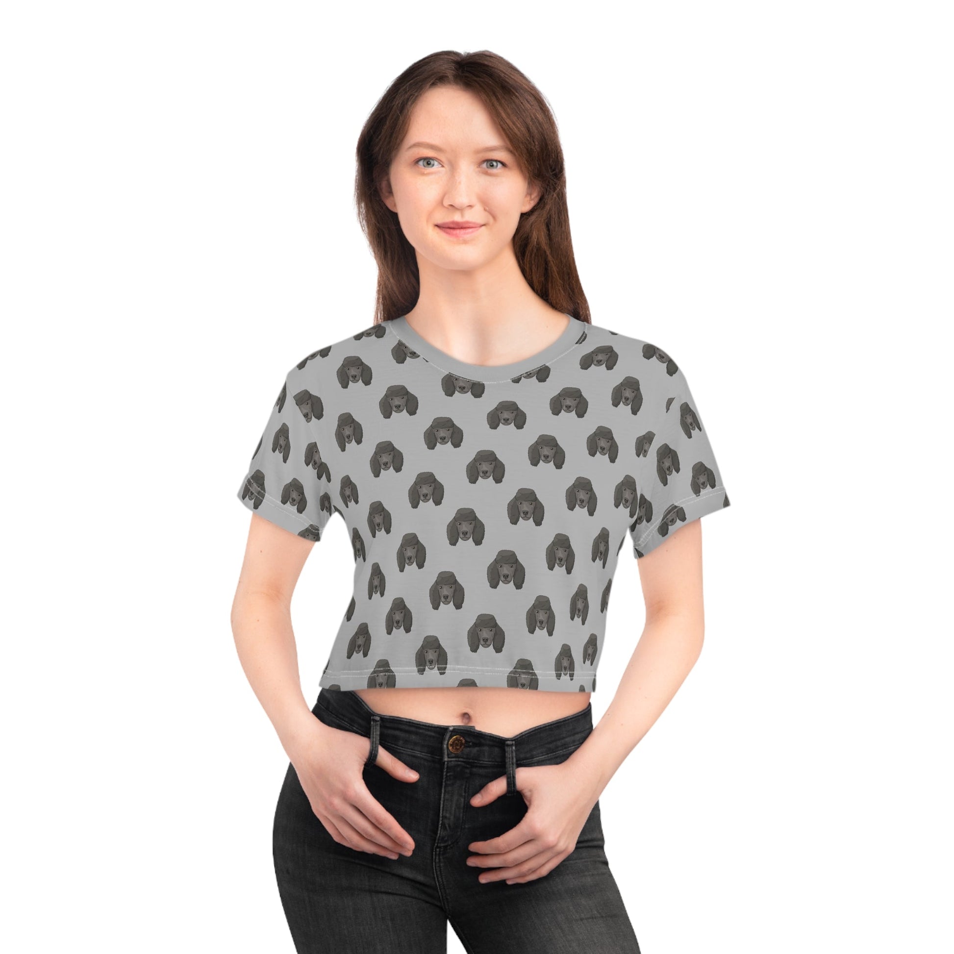 Poodle Faces | Crop Tee - Detezi Designs-GR001