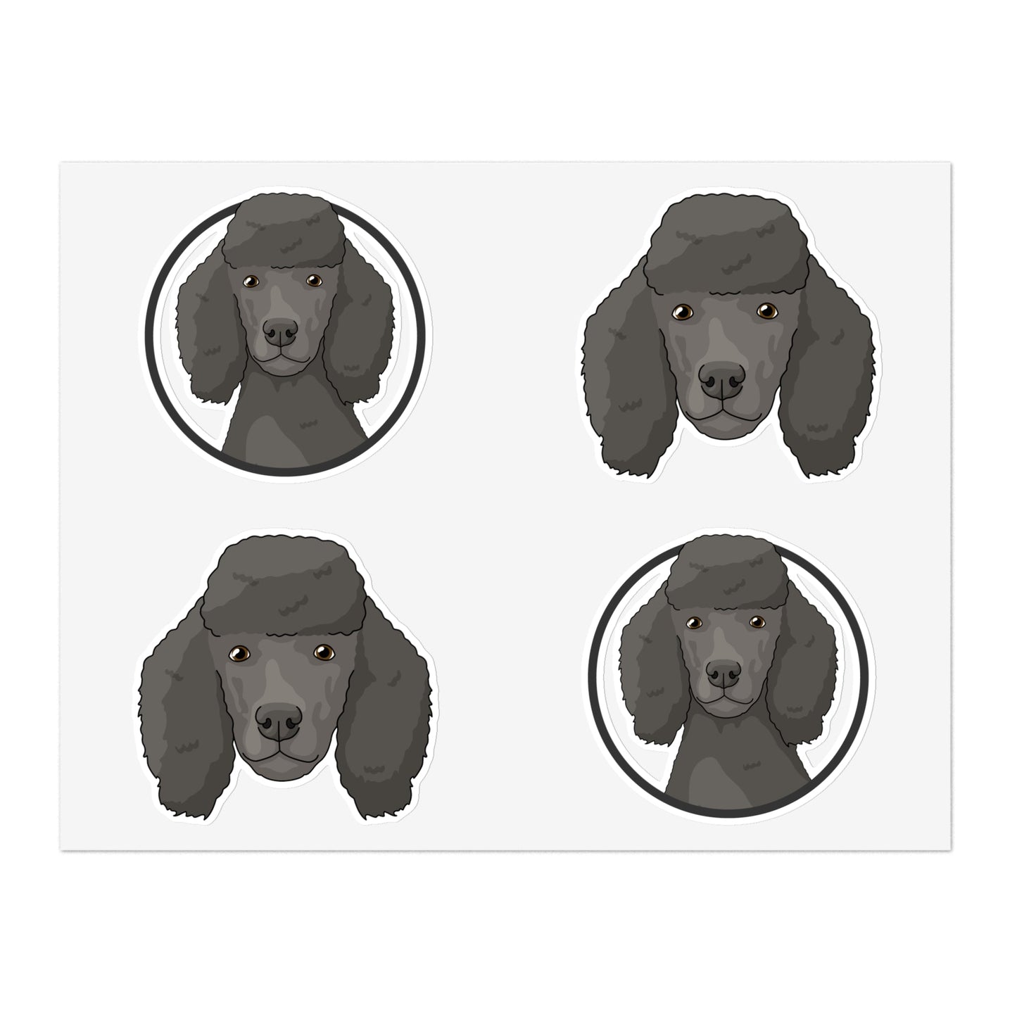 Poodle | Sticker Sheet - Detezi Designs-29218303772664461970