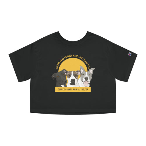 Poppi, Hector, and Jesse | FUNDRAISER for Clarke County Animal Shelter | Champion Cropped Tee - Detezi Designs-32174373528186744418