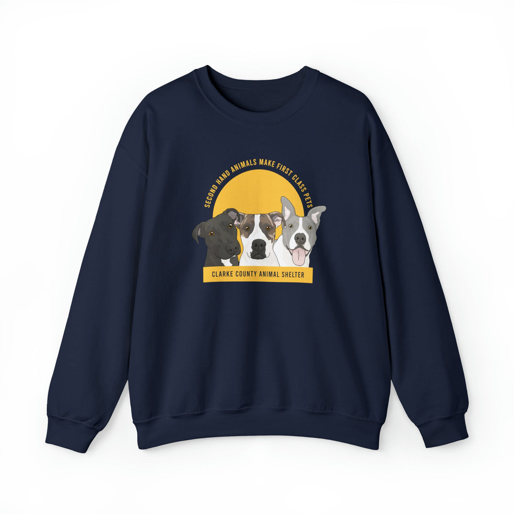 Poppi, Hector, and Jesse | FUNDRAISER for Clarke County Animal Shelter | Crewneck Sweatshirt - Detezi Designs-19084900662372327019