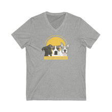 Load image into Gallery viewer, Poppi, Hector, and Jesse | FUNDRAISER for Clarke County Animal Shelter | Unisex V-Neck Tee - Detezi Designs-62449939436632620629
