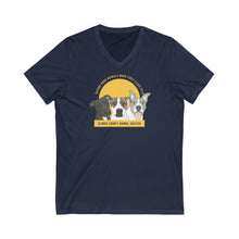 Load image into Gallery viewer, Poppi, Hector, and Jesse | FUNDRAISER for Clarke County Animal Shelter | Unisex V-Neck Tee - Detezi Designs-88169045559344334493
