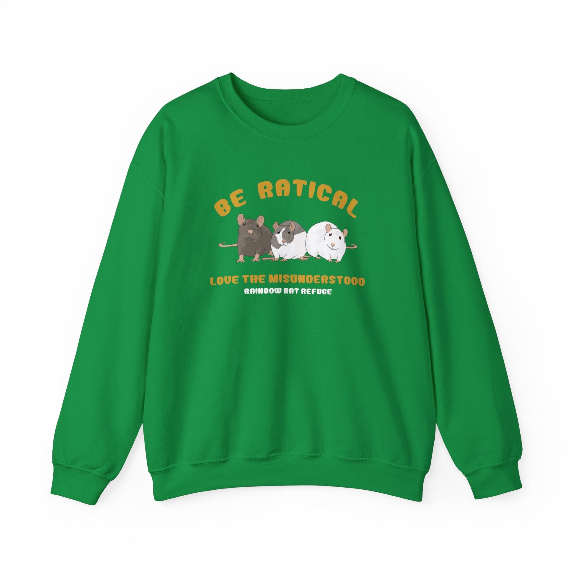 Posh | Rainbow Rat Refuge | FUNDRAISER | **AMERICAN PRINTER** | Crewneck Sweatshirt - Detezi Designs-21812937557215699118