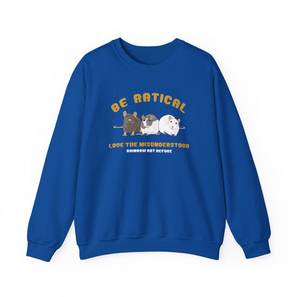 Posh | Rainbow Rat Refuge | FUNDRAISER | **AMERICAN PRINTER** | Crewneck Sweatshirt - Detezi Designs-31781535866647295134