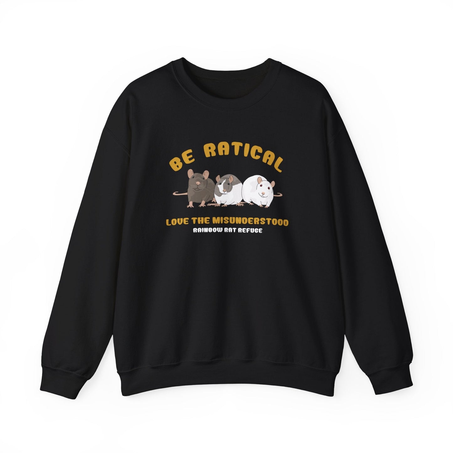 Posh | Rainbow Rat Refuge | FUNDRAISER | **AMERICAN PRINTER** | Crewneck Sweatshirt - Detezi Designs-57959635954917675762