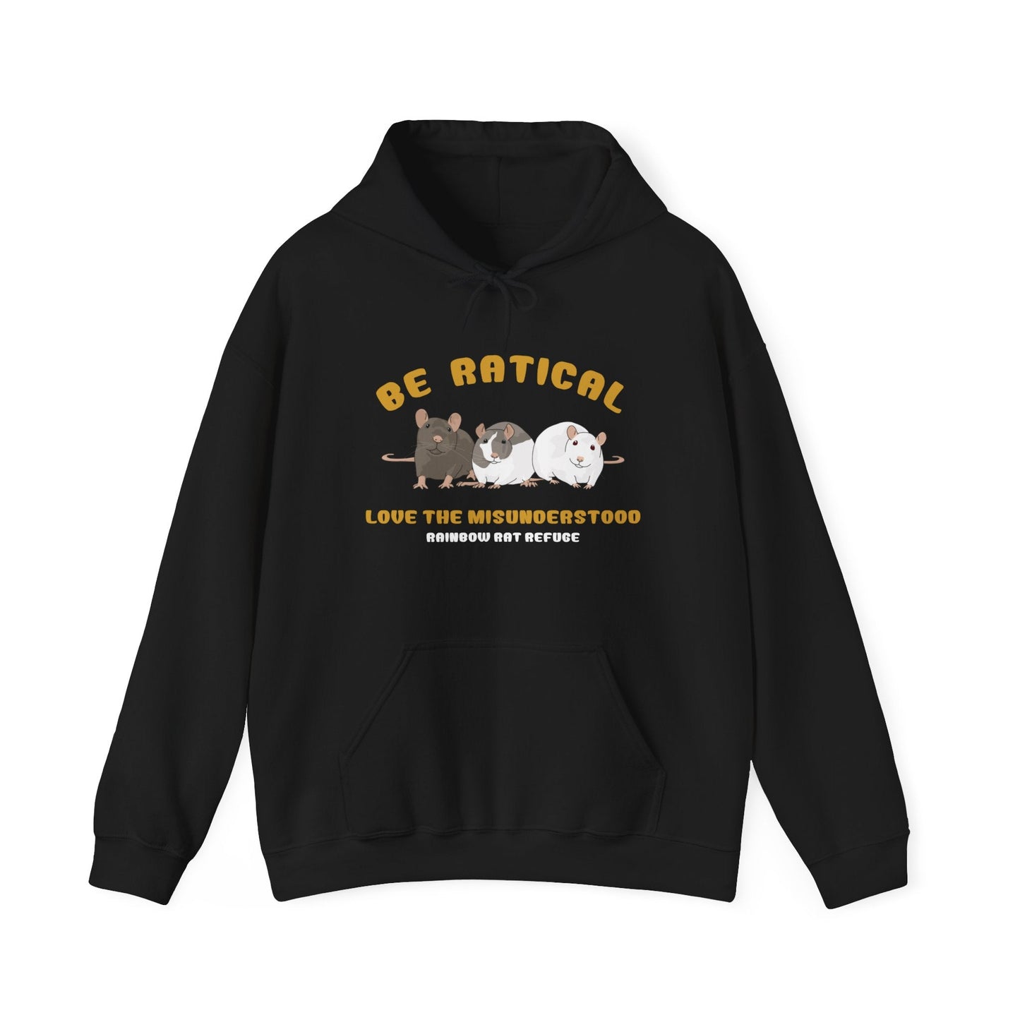 Posh | Rainbow Rat Refuge | FUNDRAISER | **AMERICAN PRINTER** | Hooded Sweatshirt - Detezi Designs-13360102561298087999