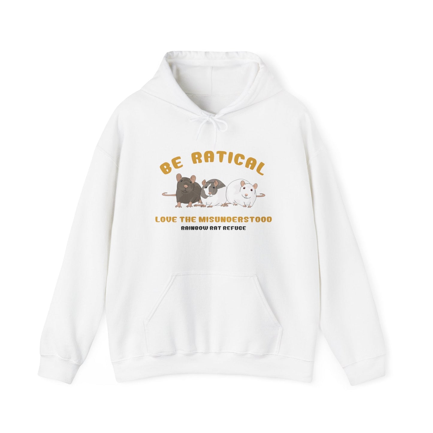 Posh | Rainbow Rat Refuge | FUNDRAISER | **AMERICAN PRINTER** | Hooded Sweatshirt - Detezi Designs-13991437469753308770