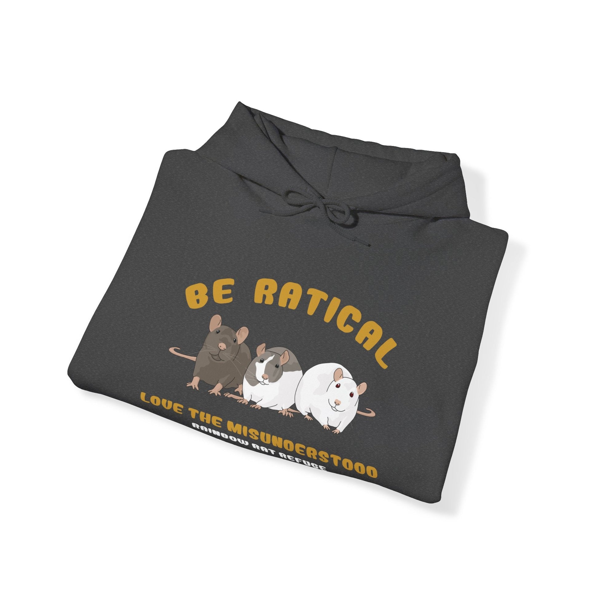 Posh | Rainbow Rat Refuge | FUNDRAISER | **AMERICAN PRINTER** | Hooded Sweatshirt - Detezi Designs-18659788254240900743