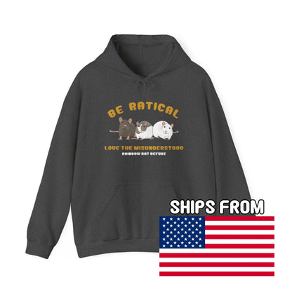 Posh | Rainbow Rat Refuge | FUNDRAISER | **AMERICAN PRINTER** | Hooded Sweatshirt - Detezi Designs-38187370321753412311