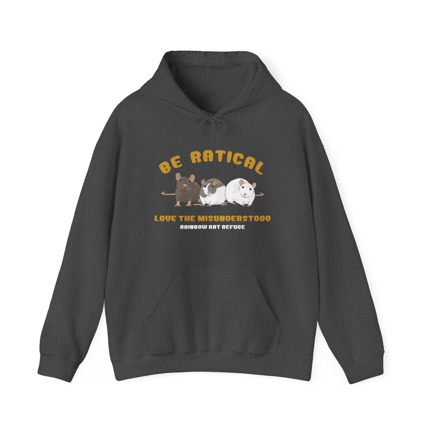 Posh | Rainbow Rat Refuge | FUNDRAISER | **AMERICAN PRINTER** | Hooded Sweatshirt - Detezi Designs-38187370321753412311