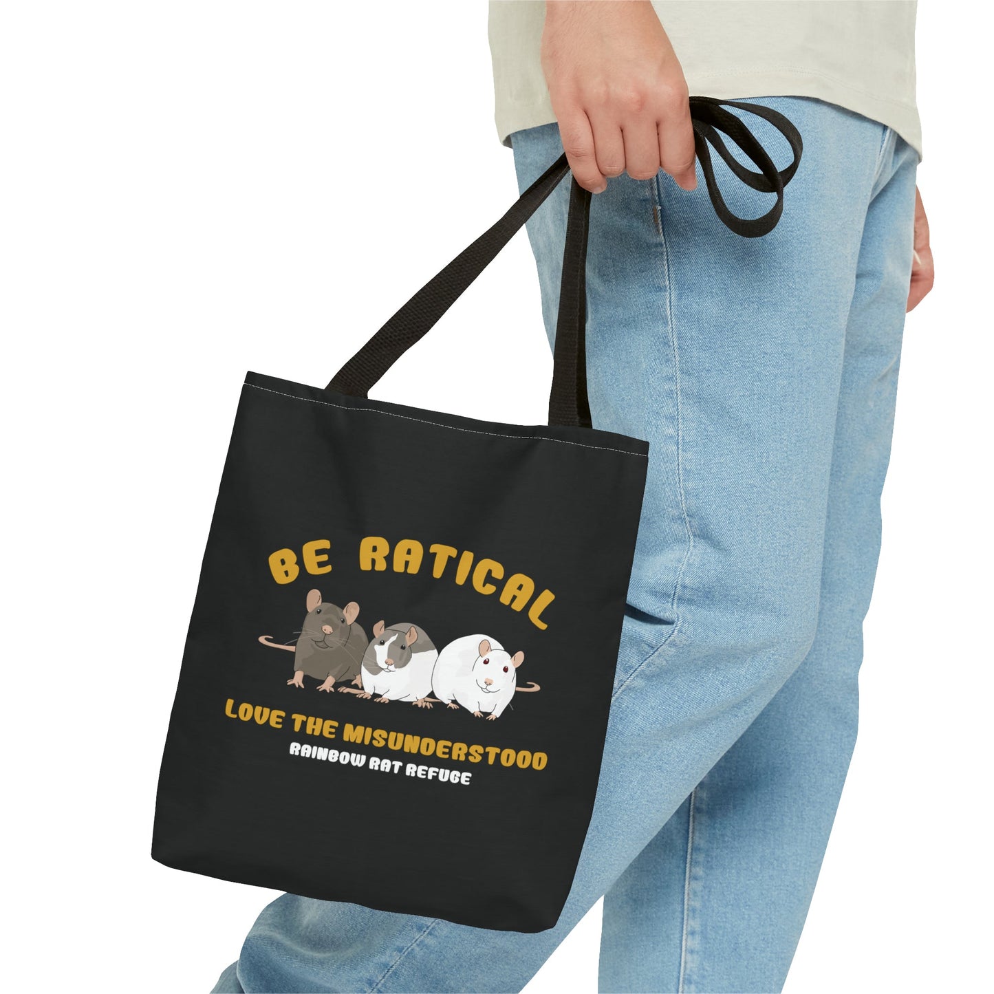 Posh | Rainbow Rat Refuge | FUNDRAISER | **AMERICAN PRINTER** | Tote Bag - Detezi Designs-14121335472460080828