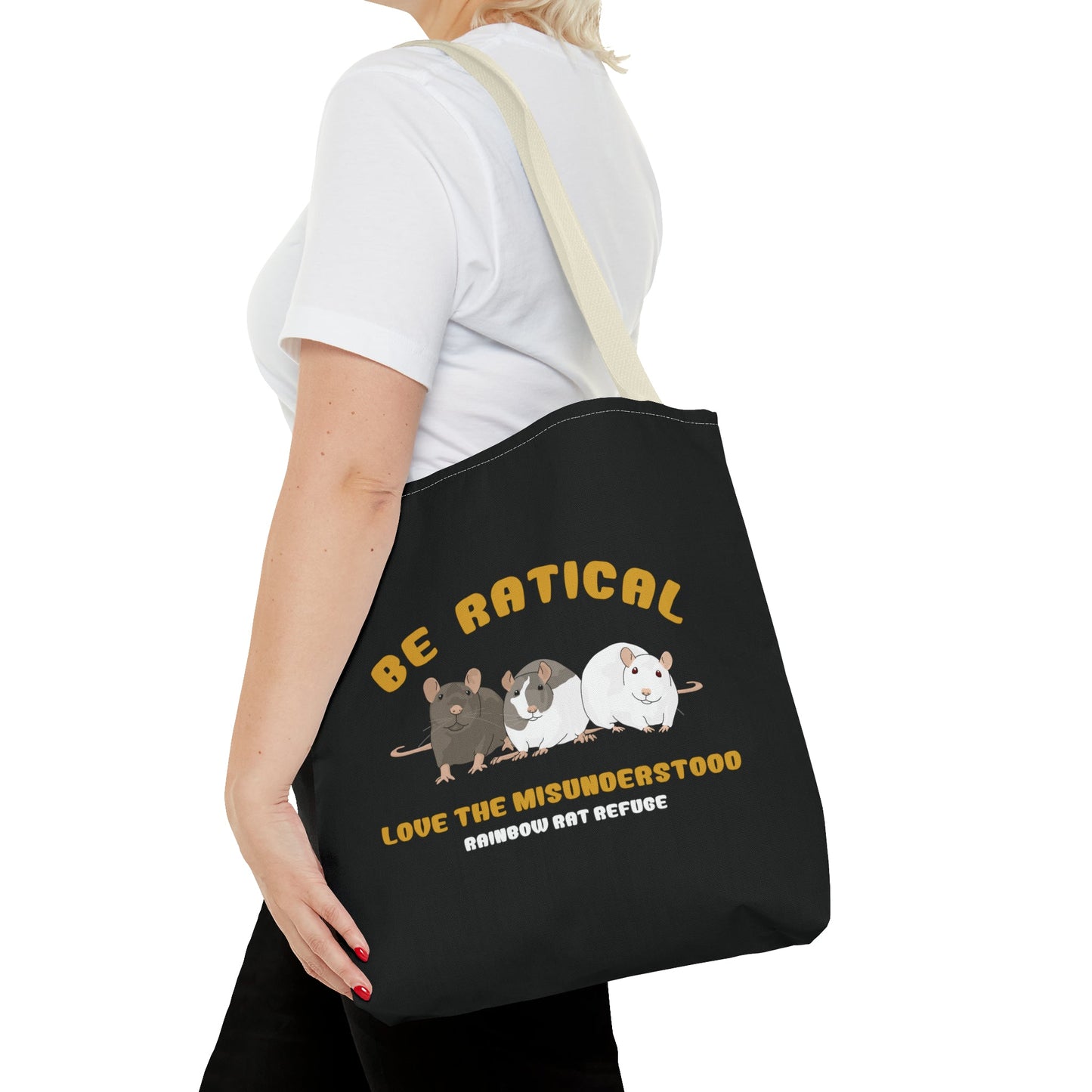 Posh | Rainbow Rat Refuge | FUNDRAISER | **AMERICAN PRINTER** | Tote Bag - Detezi Designs-14121335472460080828