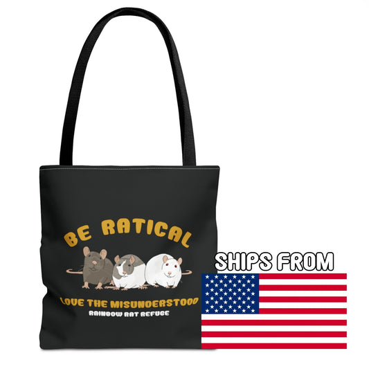 Posh | Rainbow Rat Refuge | FUNDRAISER | **AMERICAN PRINTER** | Tote Bag - Detezi Designs-28034770630850601998
