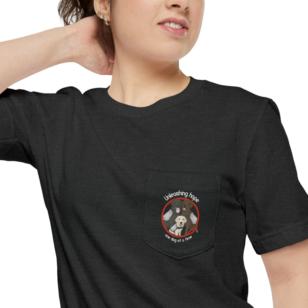 Precision Service Dog Foundation | FUNDRAISER | Pocket T-shirt - Detezi Designs-14340991079976210770