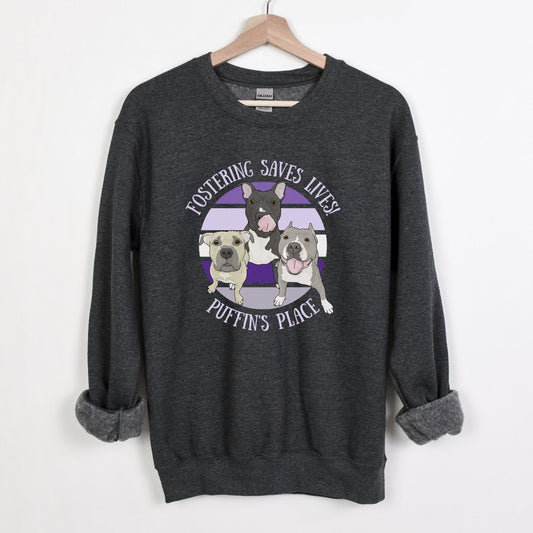 Puffin's Place | FUNDRAISER for Philly Bully Team | Crewneck Sweatshirt - Detezi Designs-98191597590863995057