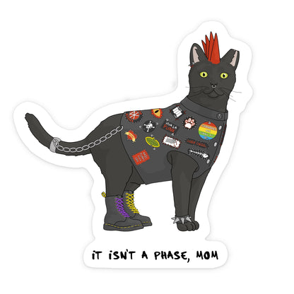 Punk Cat | 3" Sticker | PRE-ORDER - Detezi Designs-