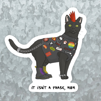 Punk Cat | 3" Sticker | PRE-ORDER - Detezi Designs-