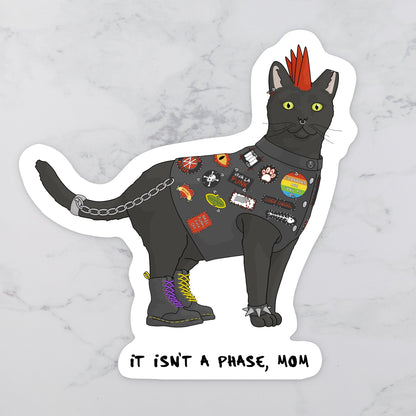 Punk Cat | 3" Sticker | PRE-ORDER - Detezi Designs-