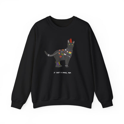 Punk Cat | Crewneck Sweatshirt - Detezi Designs-15616417762686410775