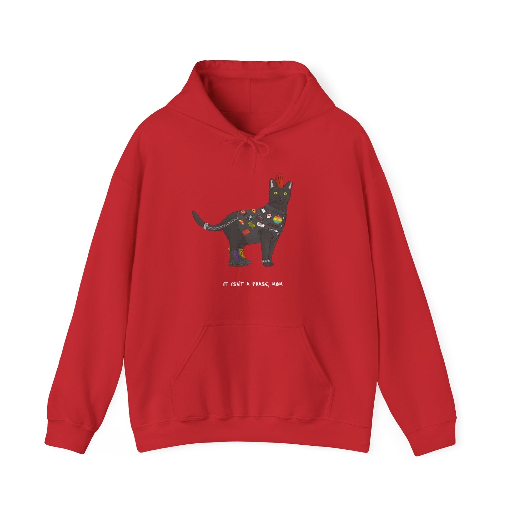 Punk Cat | Hooded Sweatshirt - Detezi Designs-25112788889699294982