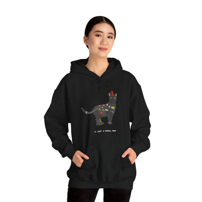 Punk Cat | Hooded Sweatshirt - Detezi Designs-25112788889699294982