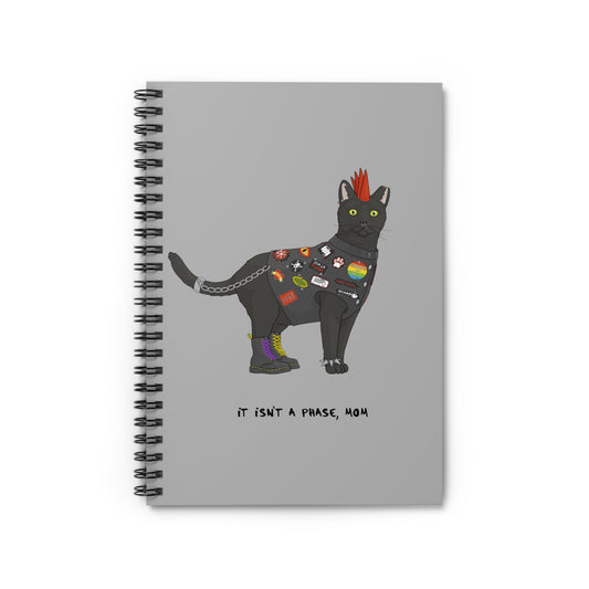 Punk Cat | Notebook - Detezi Designs-42283913221128959303