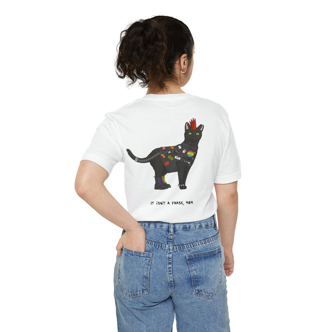 Punk Cat | Pocket T-shirt - Detezi Designs-18028641219059410715