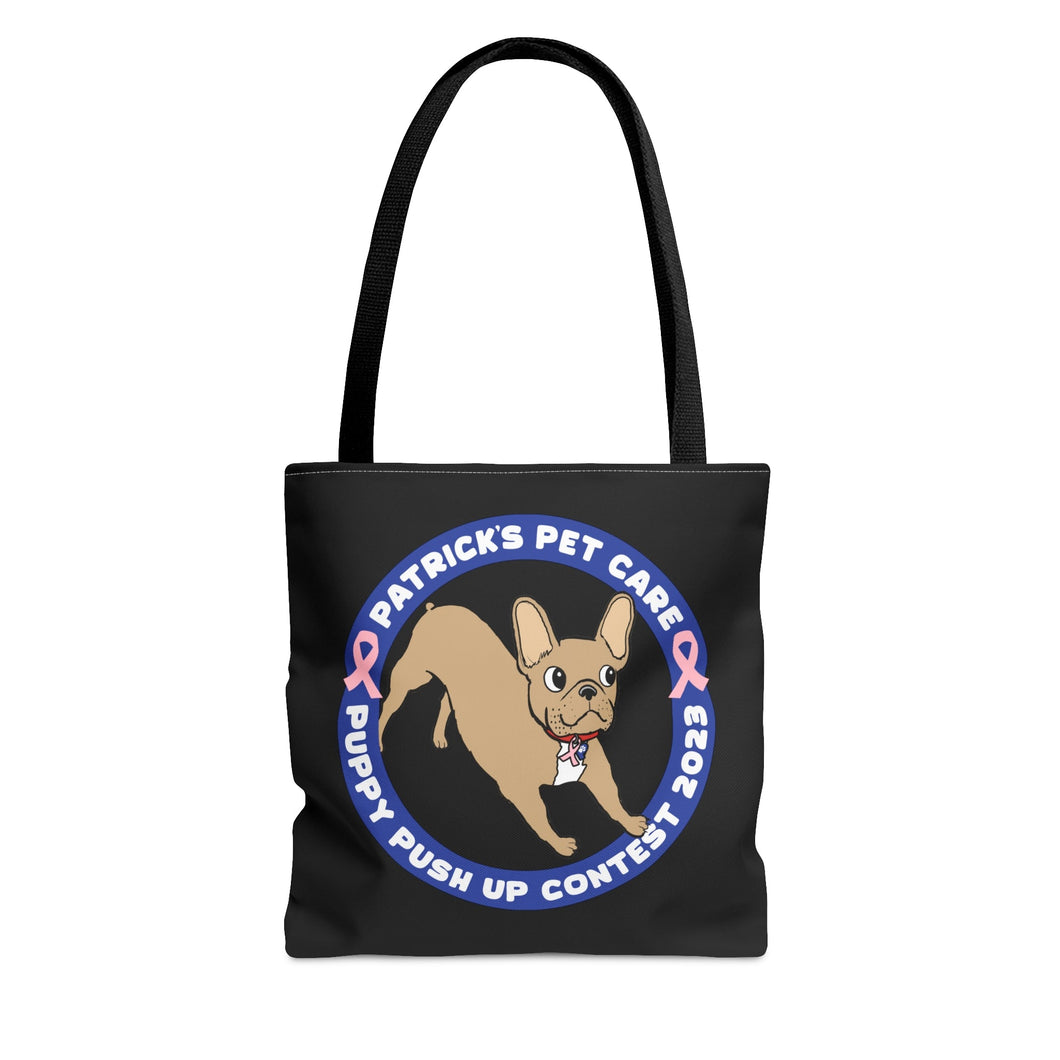 Puppy Pushup Contest | FUNDRAISER for METAvivor | Tote Bag - Detezi Designs-33924114165230764492