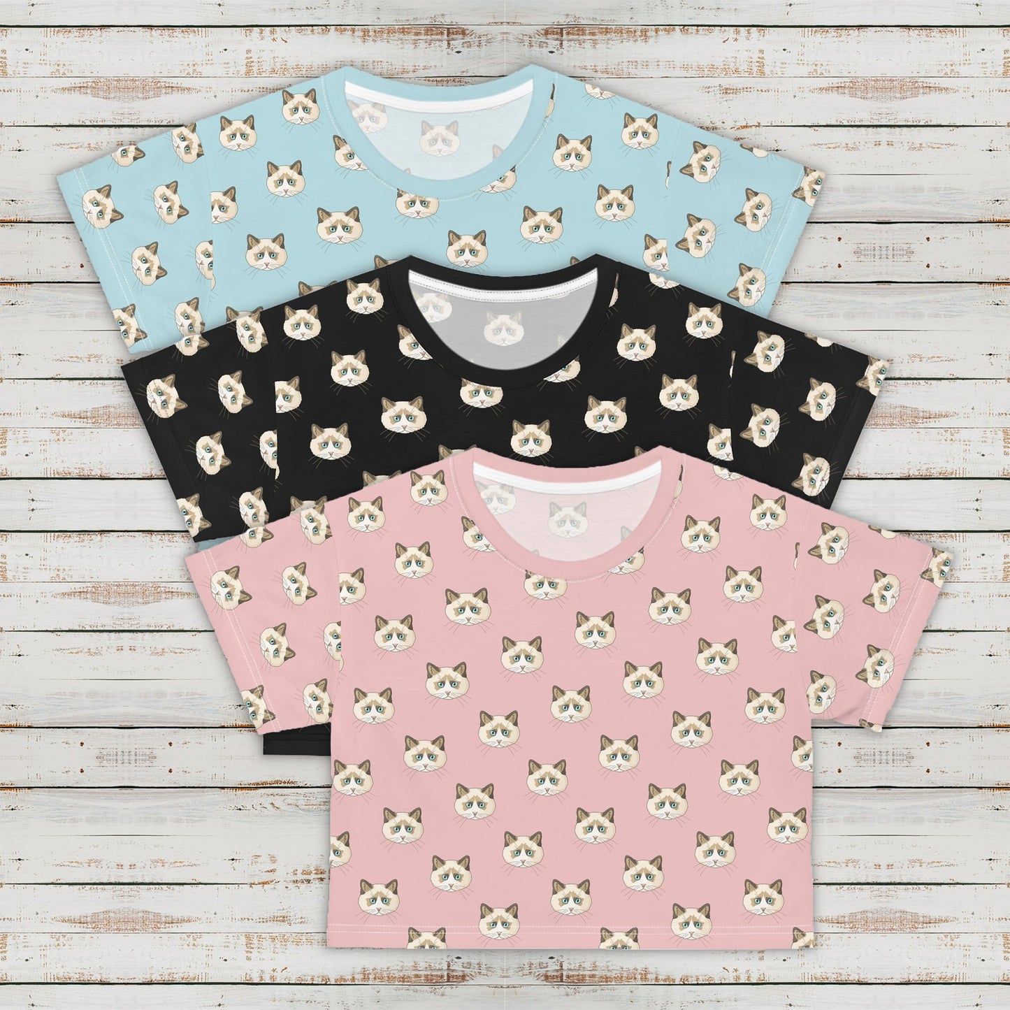 Ragdoll Cats | Crop Tee - Detezi Designs-GR001