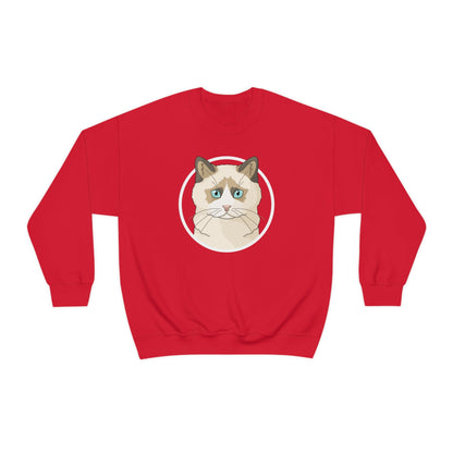 Ragdoll Circle | Crewneck Sweatshirt - Detezi Designs-14598339262090695447