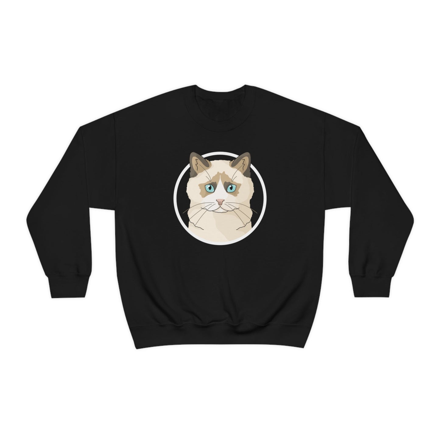 Ragdoll Circle | Crewneck Sweatshirt - Detezi Designs-30020098983351510848