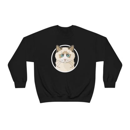 Ragdoll Circle | Crewneck Sweatshirt - Detezi Designs-30020098983351510848