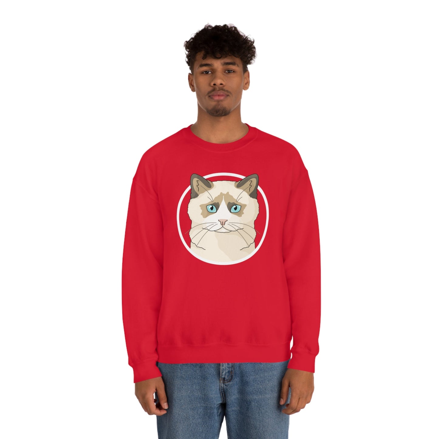 Ragdoll Circle | Crewneck Sweatshirt - Detezi Designs-31849718993966160420