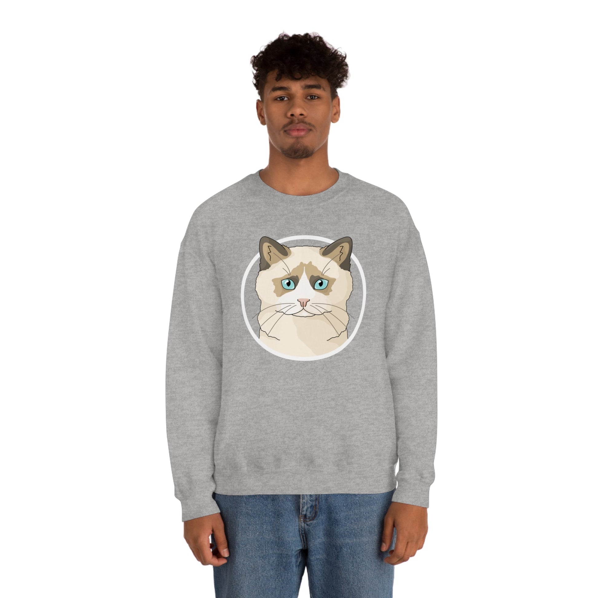 Ragdoll Circle | Crewneck Sweatshirt - Detezi Designs-31849718993966160420