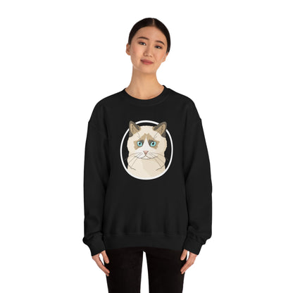 Ragdoll Circle | Crewneck Sweatshirt - Detezi Designs-31849718993966160420