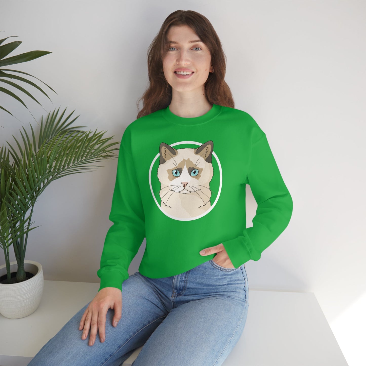 Ragdoll Circle | Crewneck Sweatshirt - Detezi Designs-31849718993966160420