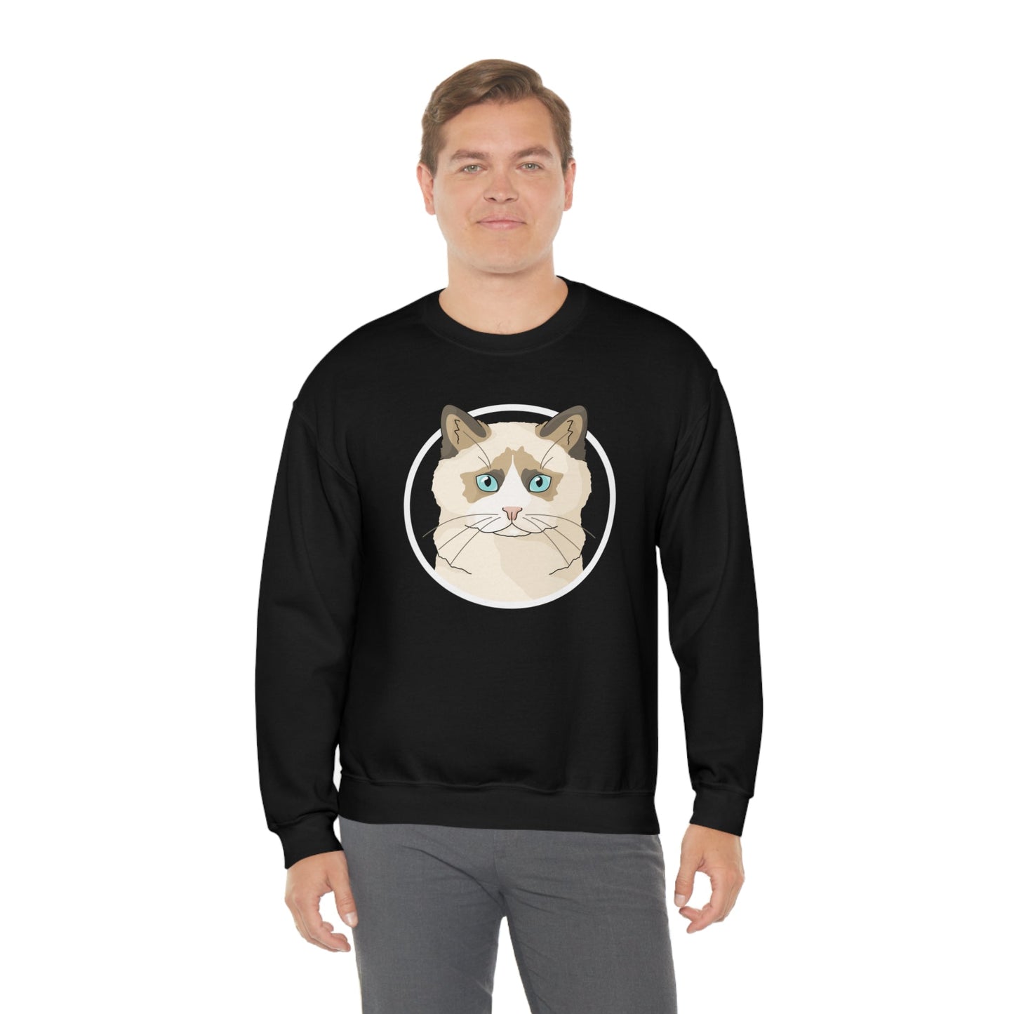 Ragdoll Circle | Crewneck Sweatshirt - Detezi Designs-31849718993966160420