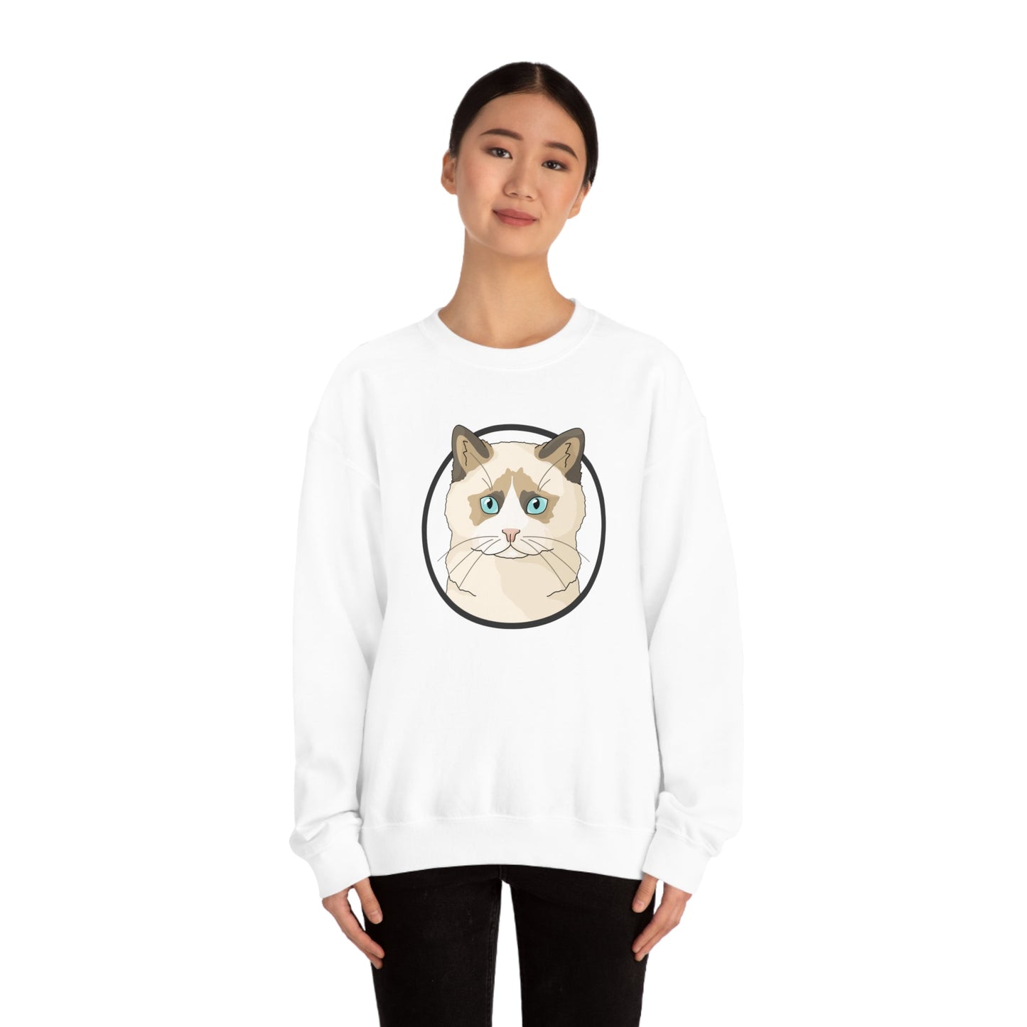 Ragdoll Circle | Crewneck Sweatshirt - Detezi Designs-31849718993966160420