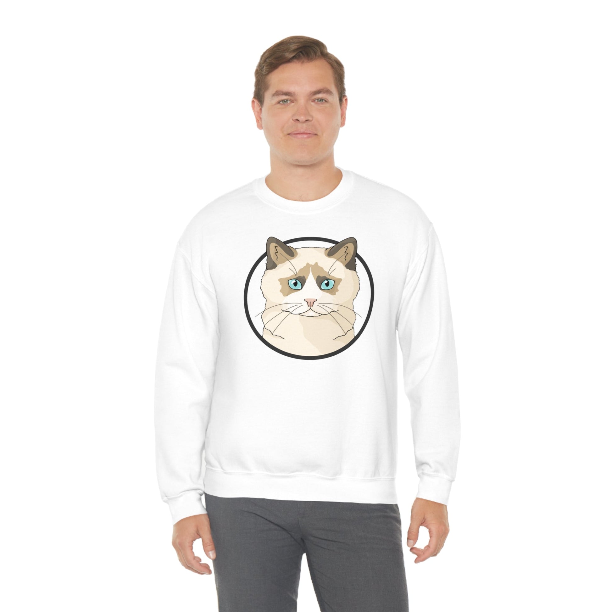 Ragdoll Circle | Crewneck Sweatshirt - Detezi Designs-31849718993966160420