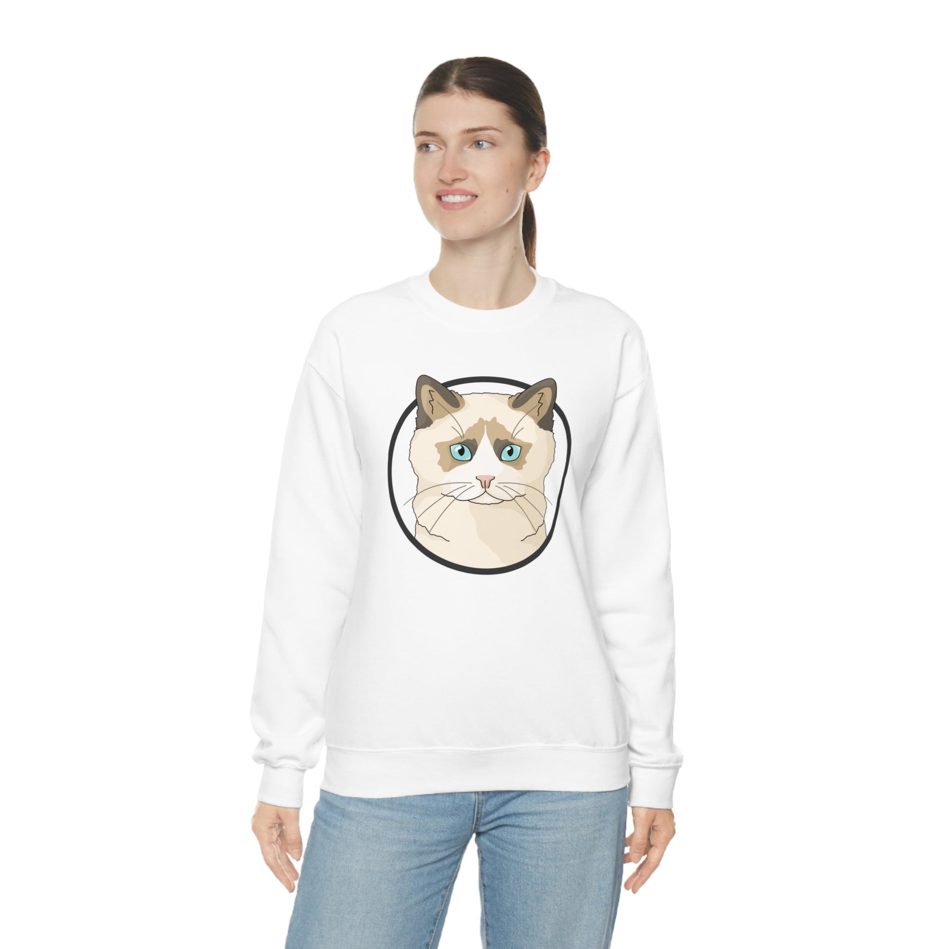 Ragdoll Circle | Crewneck Sweatshirt - Detezi Designs-31849718993966160420