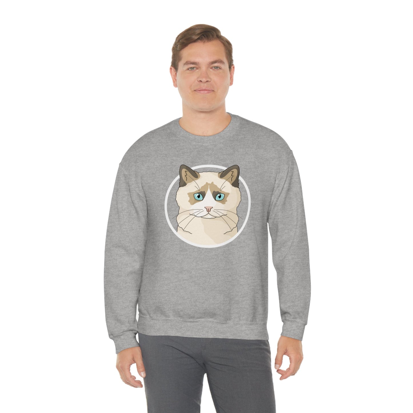 Ragdoll Circle | Crewneck Sweatshirt - Detezi Designs-31849718993966160420