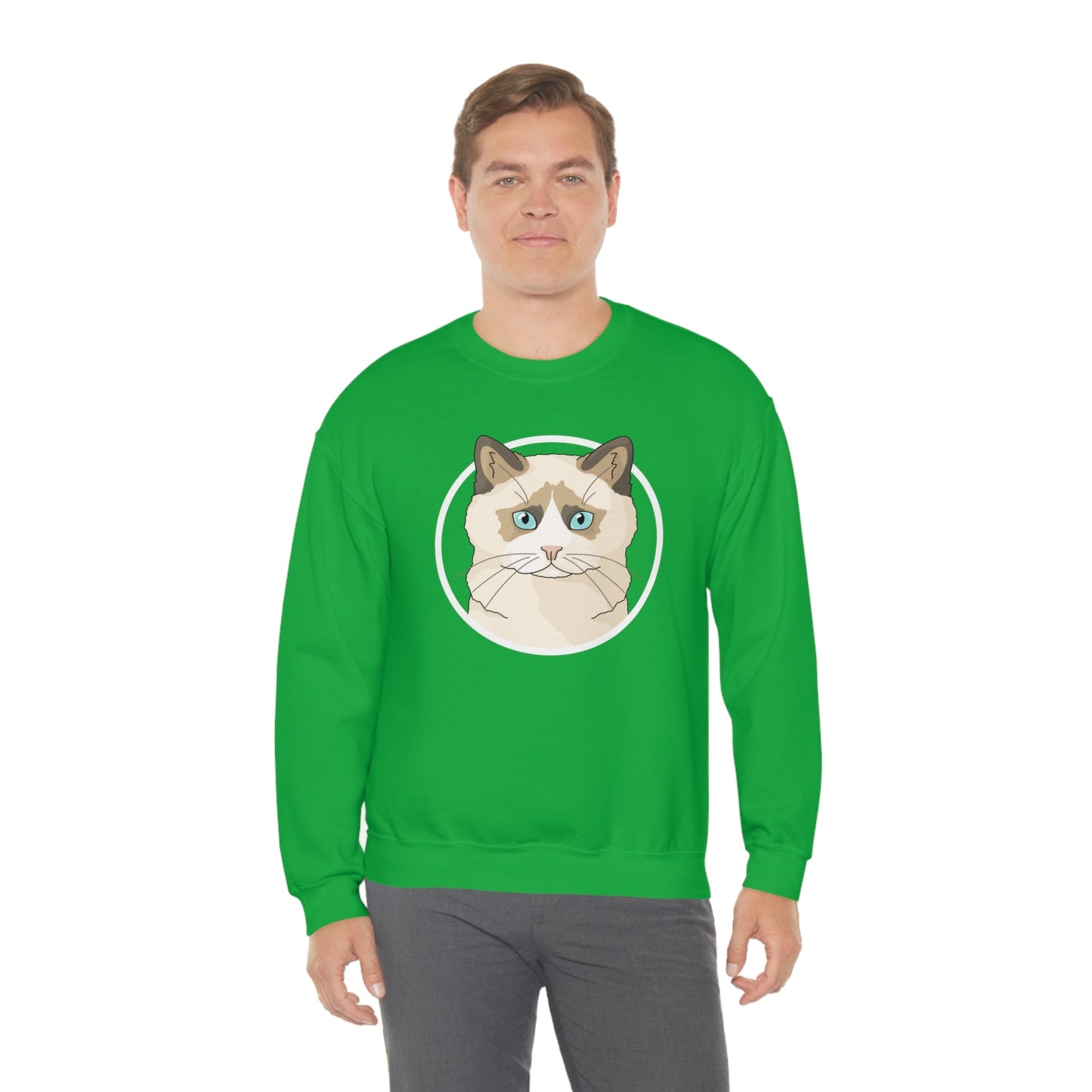 Ragdoll Circle | Crewneck Sweatshirt - Detezi Designs-31849718993966160420